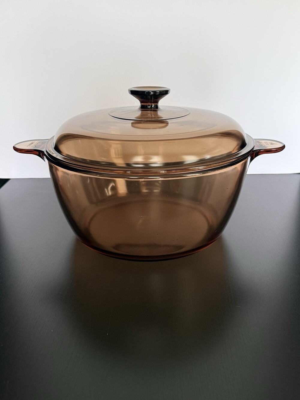 Corning Vision Ware Pyrex Amber 5 Qt 4.5L Dutch Oven Stock Pot & Lid